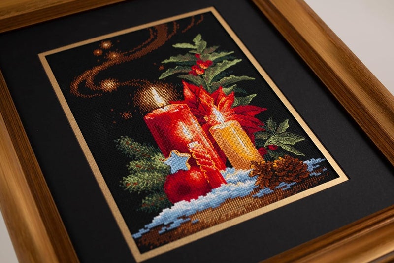 Riolis - Christmas Light 2056, Christmas Cross Stitch Kits 7" x9½, Cross Stitch for Beginners & Advanced, Crossstitch Kits for Adults, Counted Stitching Kits, Holiday Embroidery Kit - Image 3